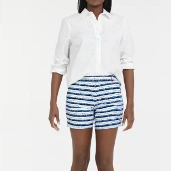 Spanx women’s sunshine short 6” blue painted stripe short NWT size 1X - Picture 5 of 5